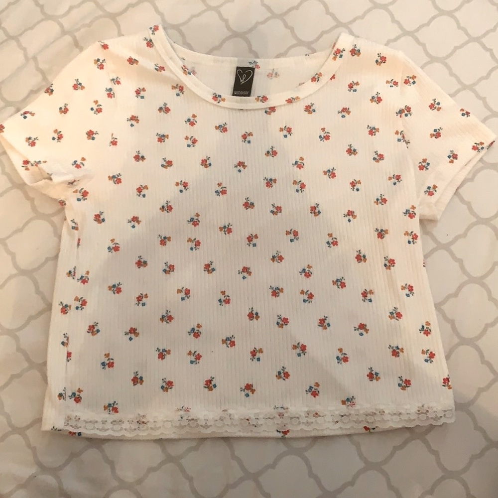 Cropped Floral Tee
